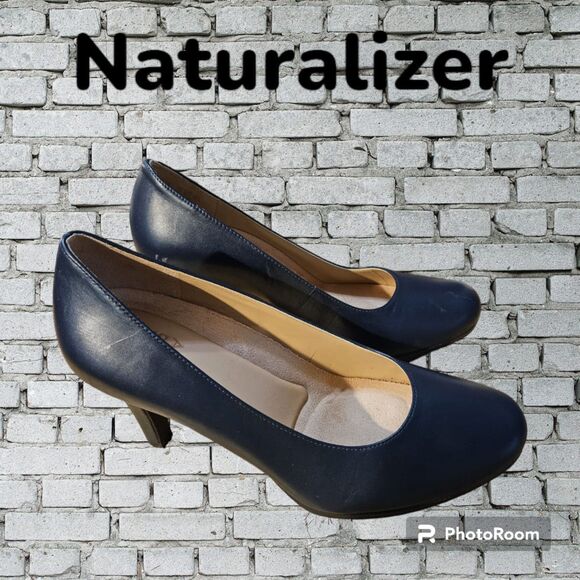 Women's Naturalizer Platform Heels Navy Blue Size 7 - Picture 5 of 6